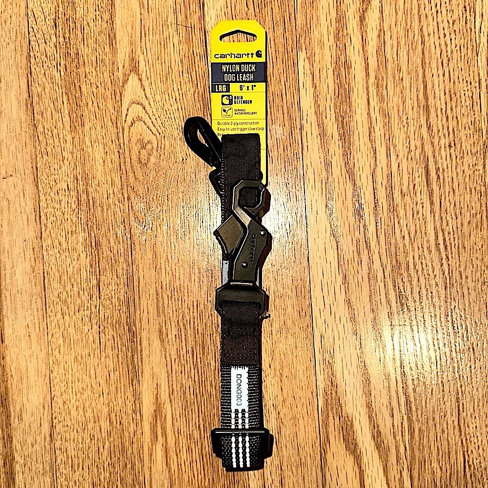 Large 6’ x 1” rain, defender, durable water repellent, Carhartt dog leash